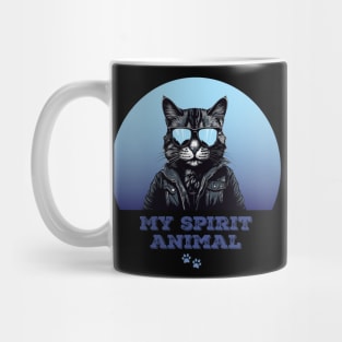 My spirit animal - cat in blue Mug
